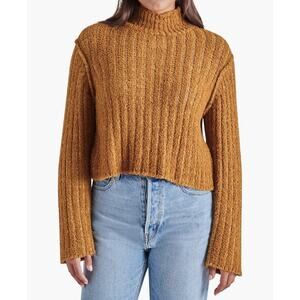 Steve Madden Tan Kirsten‎ Mock Neck Sweater Size Medium NWT